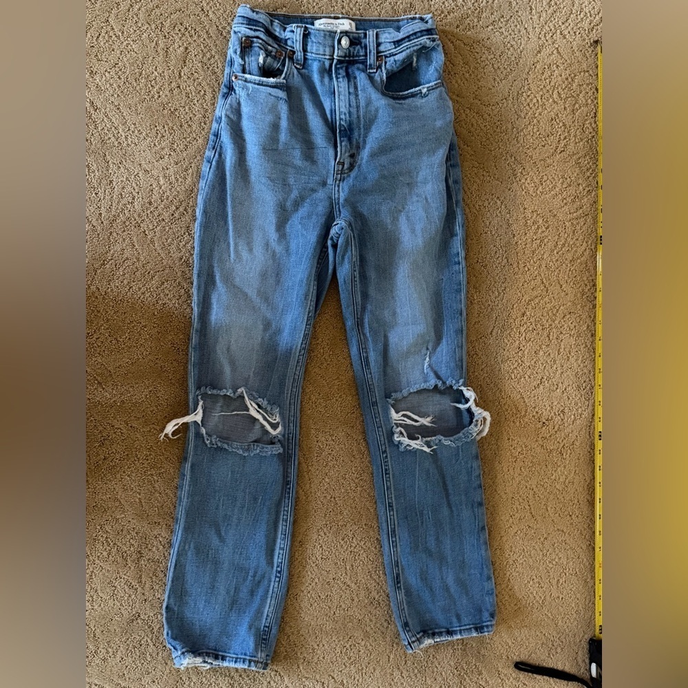 Abercrombie & Fitch The Ankle Straight Ultra High Rise - 0R/25R
